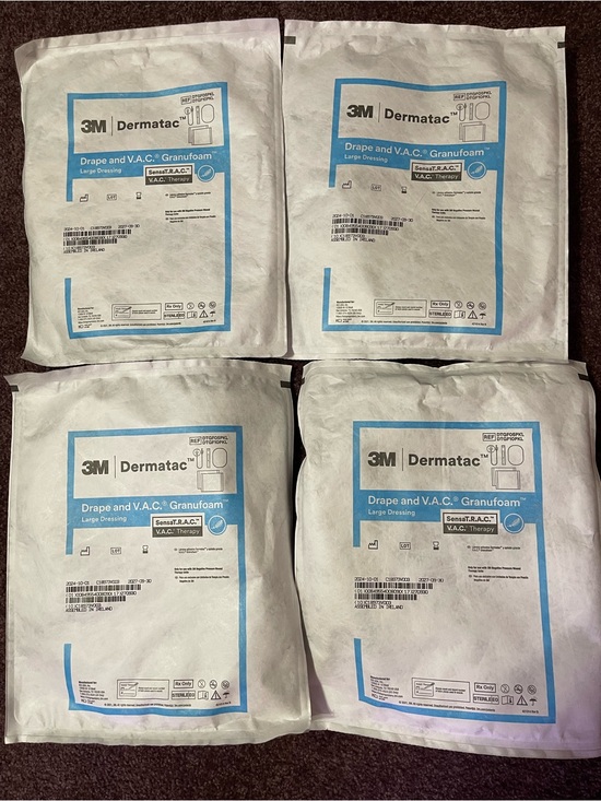 Dermatac Other - 4.  3M Dermatac Drape and V.A.C. Granufoam Large Dressing - White/Blue Packaging
